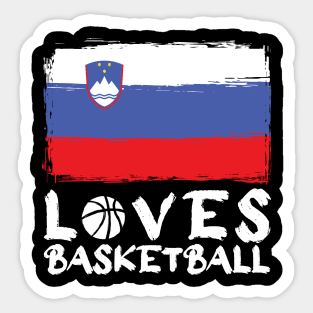 Slovakia Loves Basketball Sticker